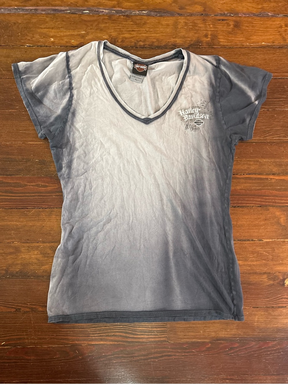 Harley Davidson gray white washed short sleeve graphic tee shirt size XL